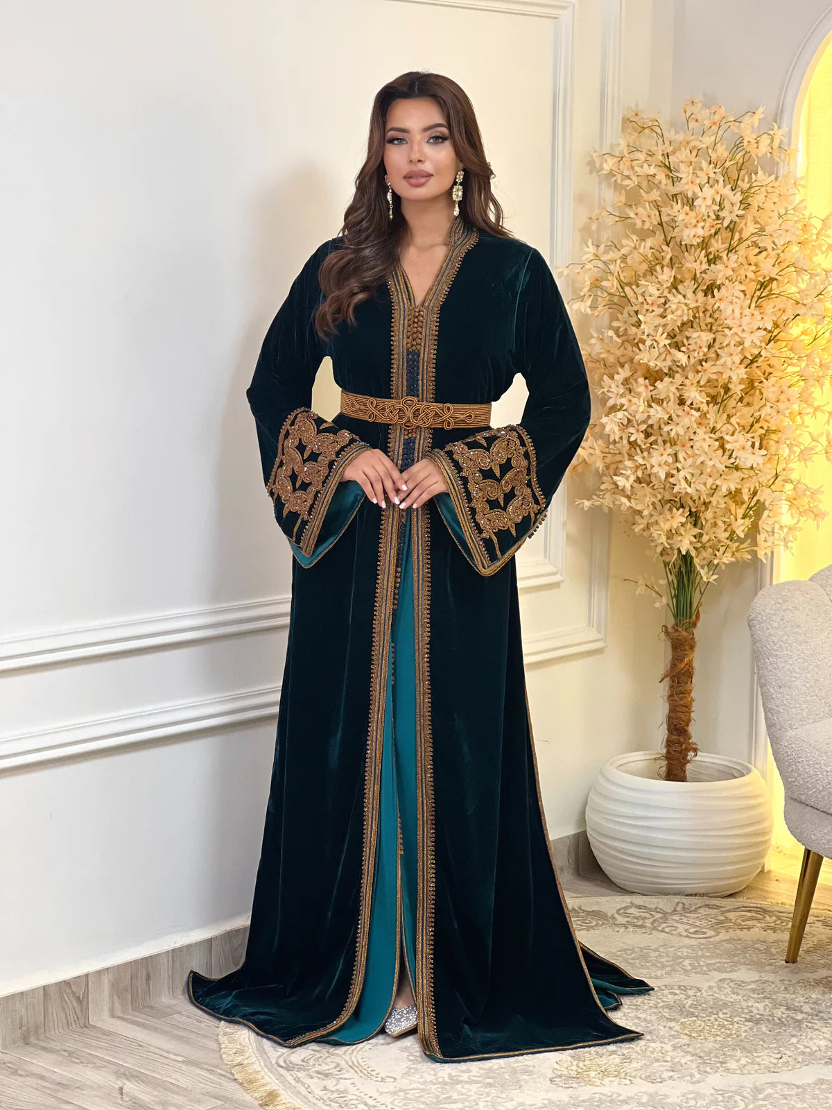 Karima Black Takchita – Two-Piece Moroccan Ceremonial Dress
