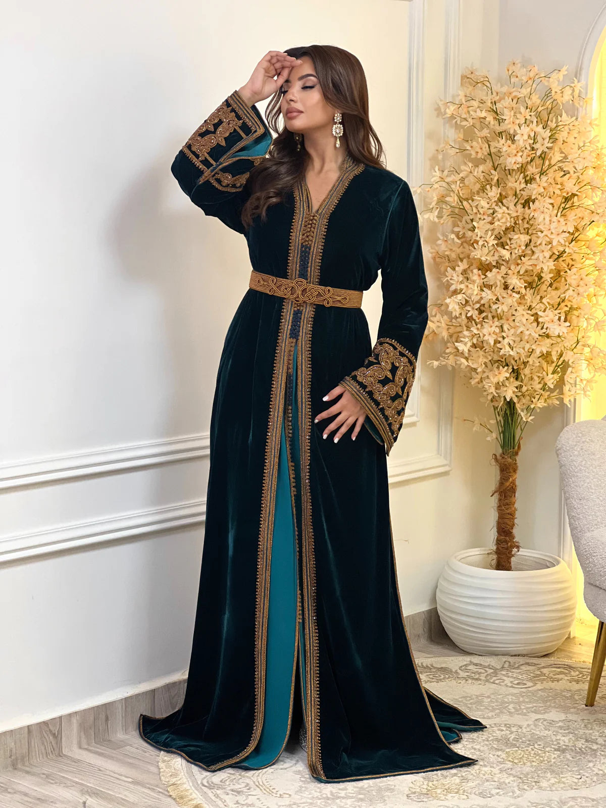 Karima Black Takchita – Two-Piece Moroccan Ceremonial Dress