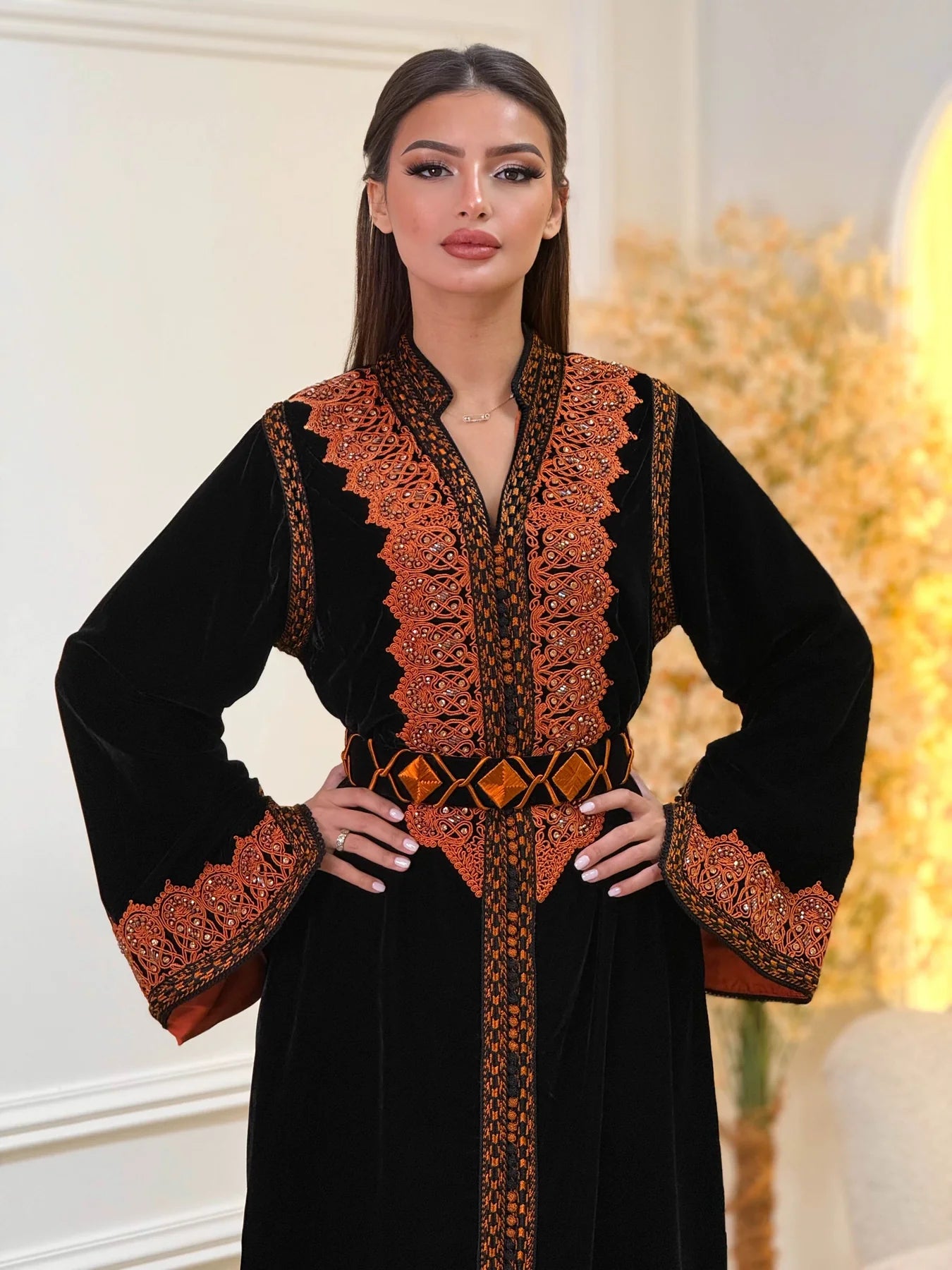 Kinda Black Kaftan – Handcrafted Moroccan Dress