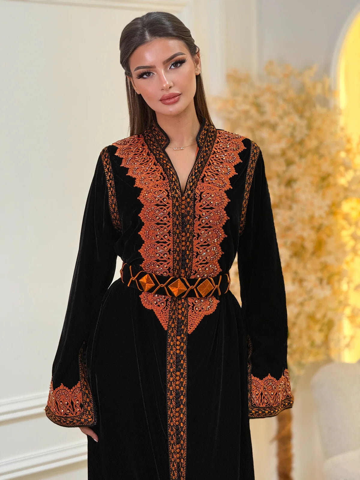 Kinda Black Kaftan – Handcrafted Moroccan Dress