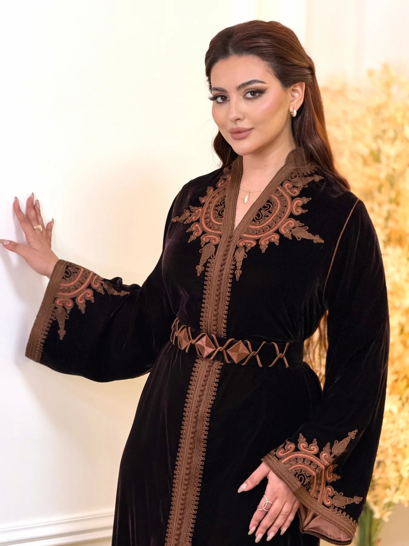 Ayla Black Kaftan – Handcrafted Moroccan Dress