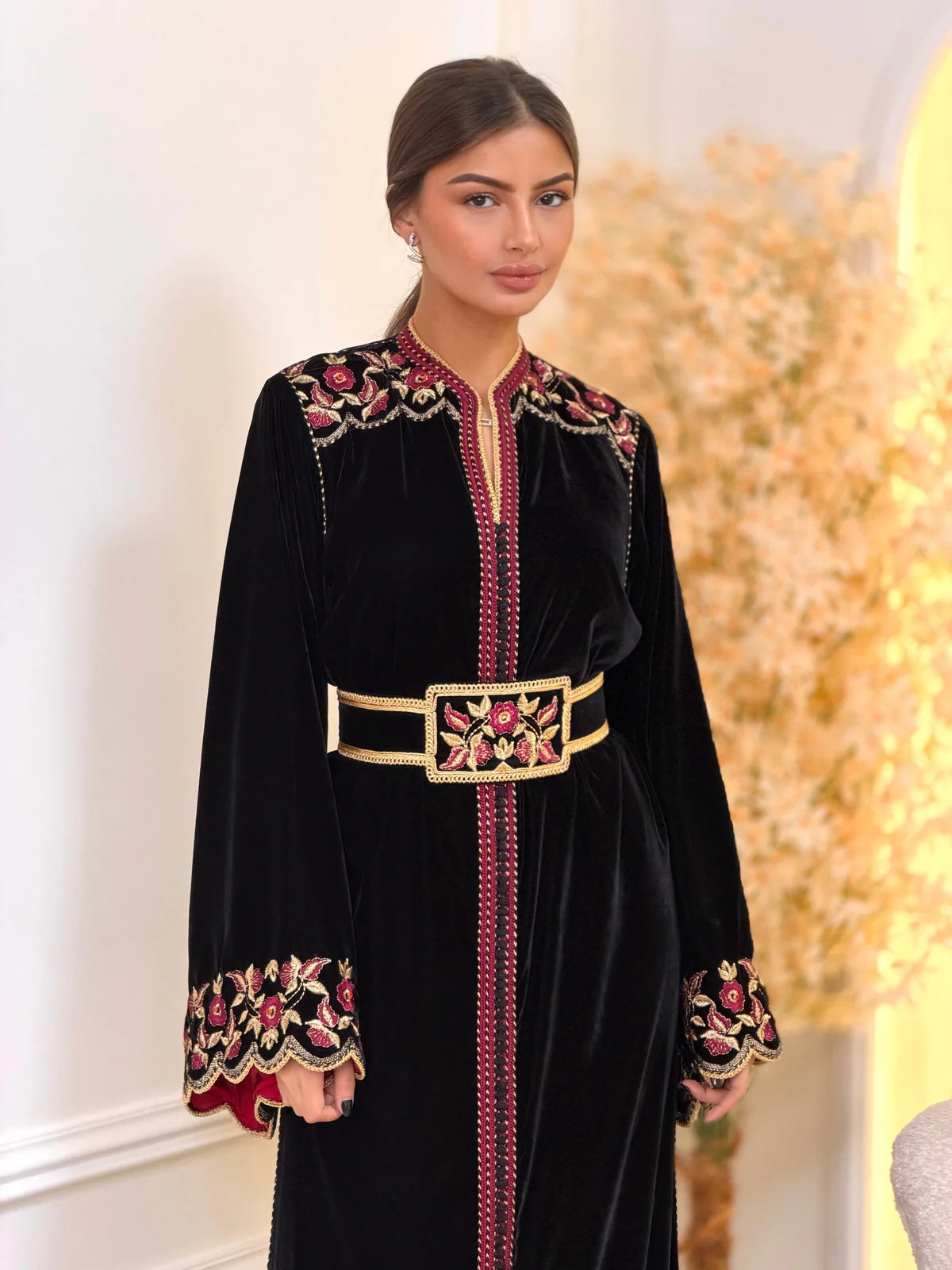 Lamiaa Black Kaftan – Handcrafted Moroccan Dress