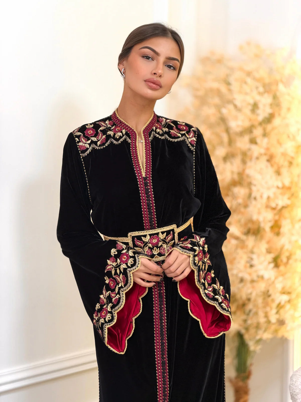 Lamiaa Black Kaftan – Handcrafted Moroccan Dress