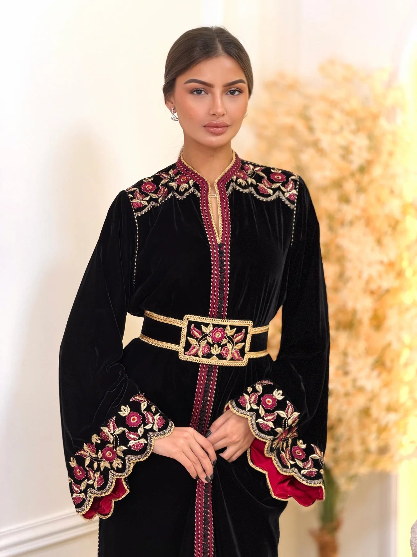 Lamiaa Black Kaftan – Handcrafted Moroccan Dress