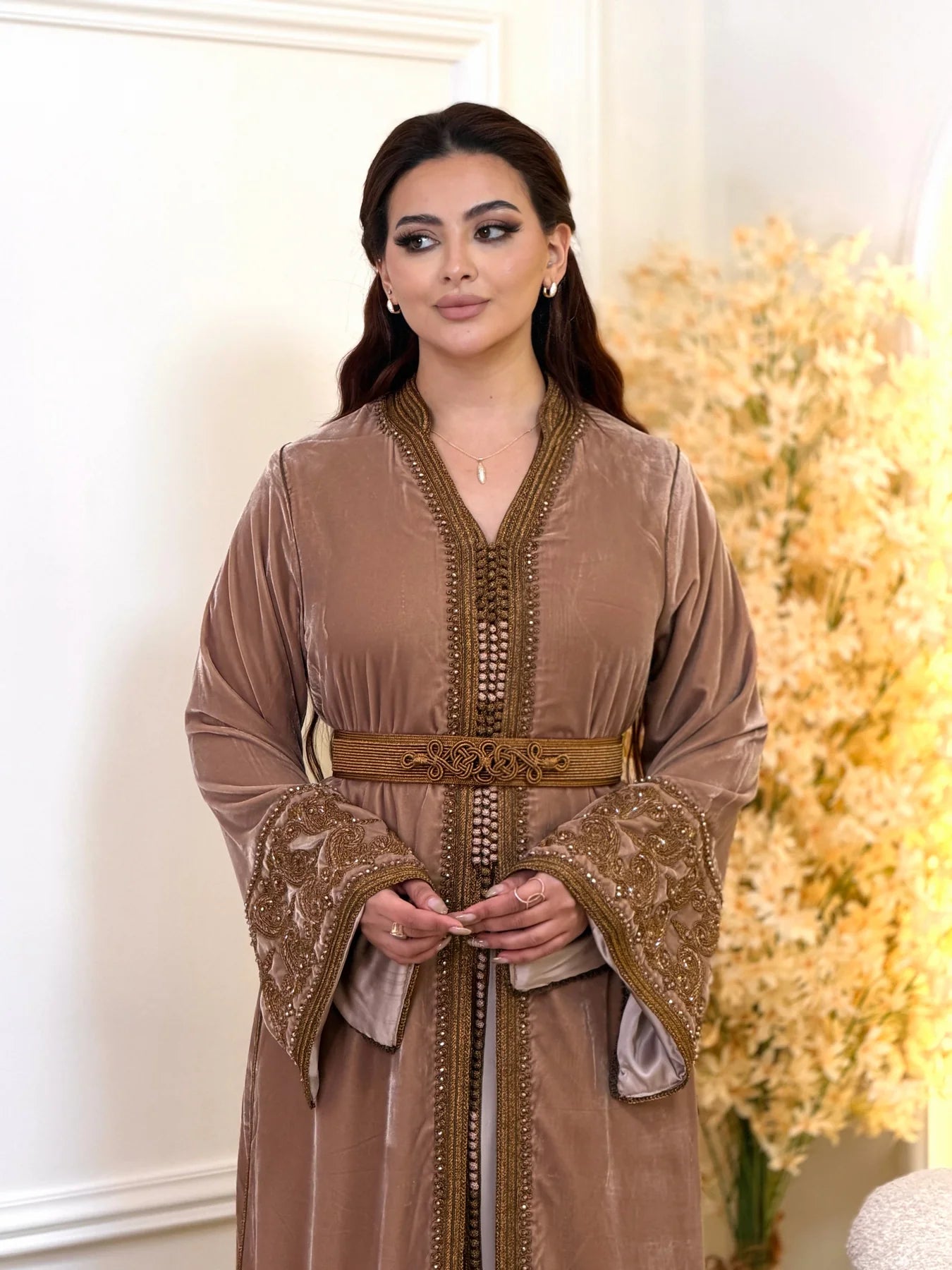 Khadija Brown Takchita – Two-Piece Moroccan Ceremonial Dress