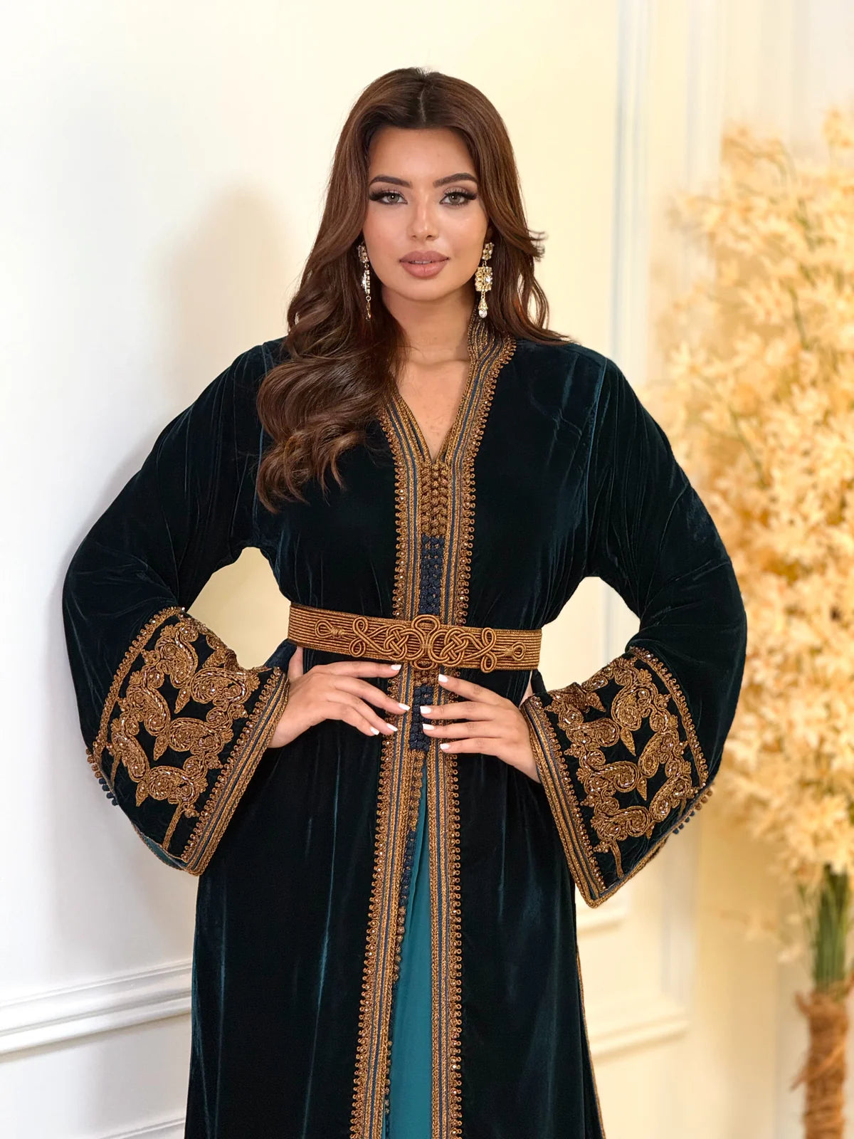 Karima Black Takchita – Two-Piece Moroccan Ceremonial Dress