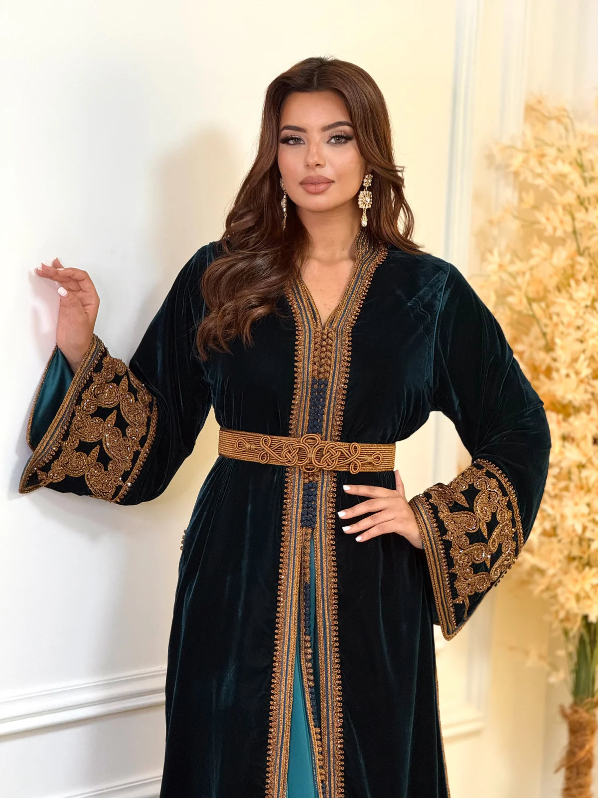 Karima Black Takchita – Two-Piece Moroccan Ceremonial Dress