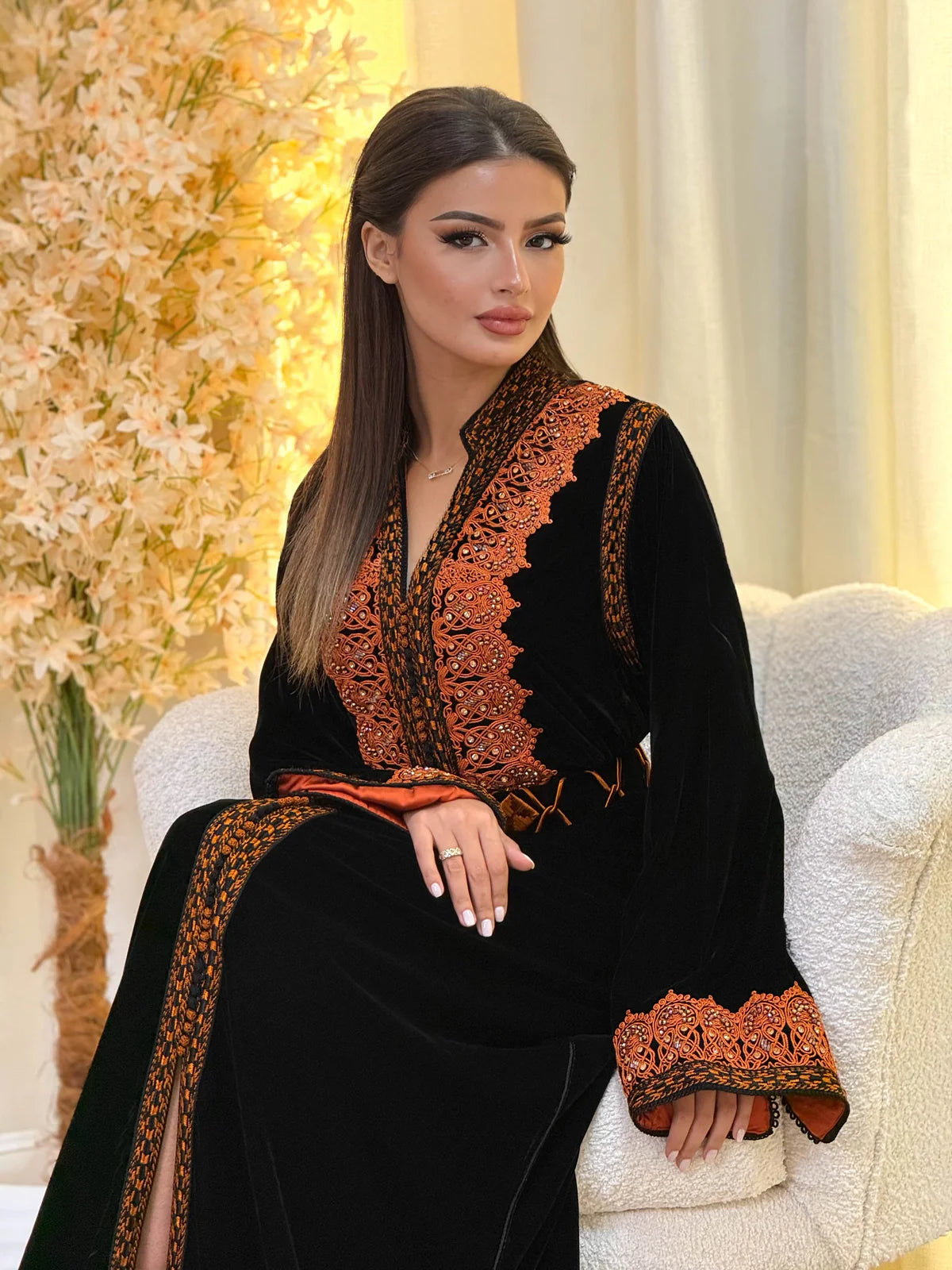 Kinda Black Kaftan – Handcrafted Moroccan Dress