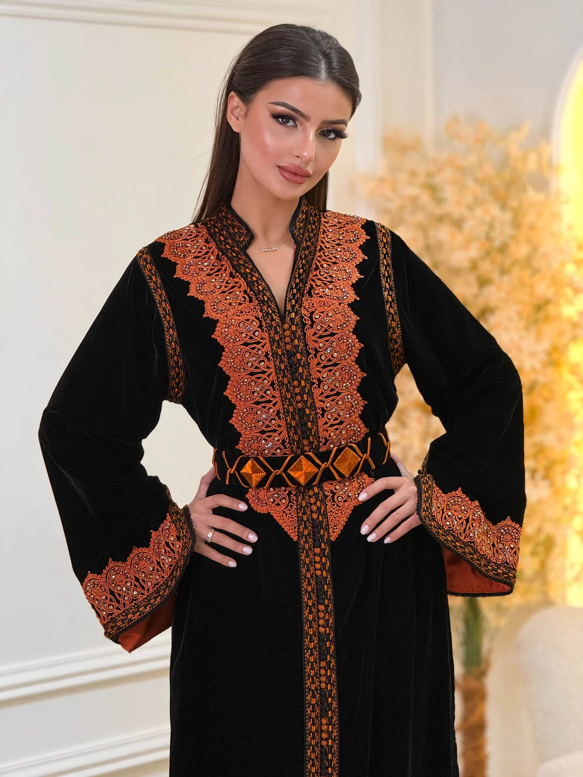 Kinda Black Kaftan – Handcrafted Moroccan Dress